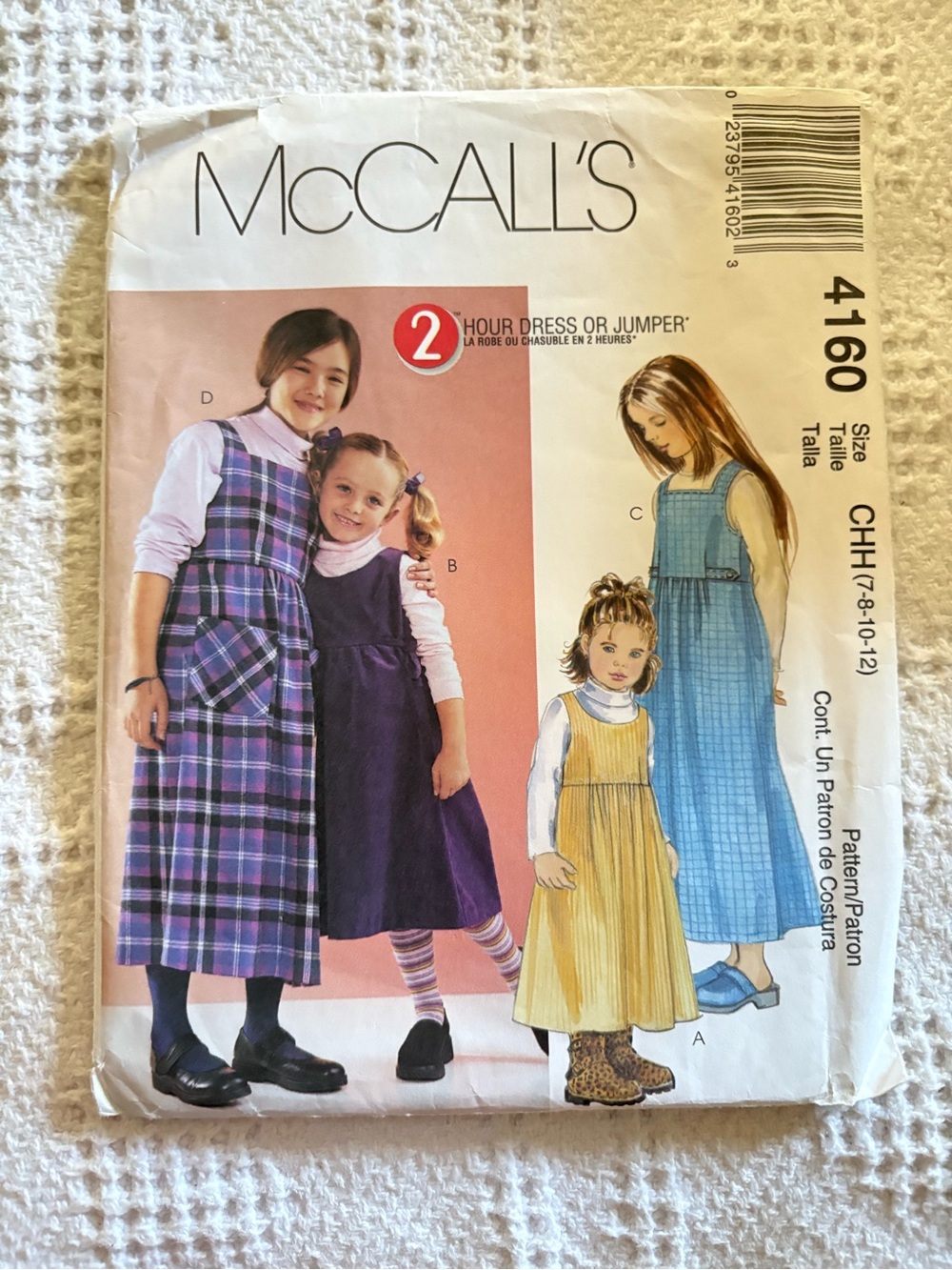 McCall’s Pattern 4160 CHH for Girls’ Jumpers